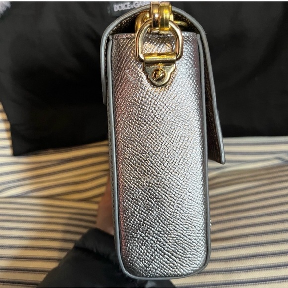 Authentic⚠️Dolce & Gabbana Gold and Silver Embellished Crossbody Bag - Picture 6 of 11
